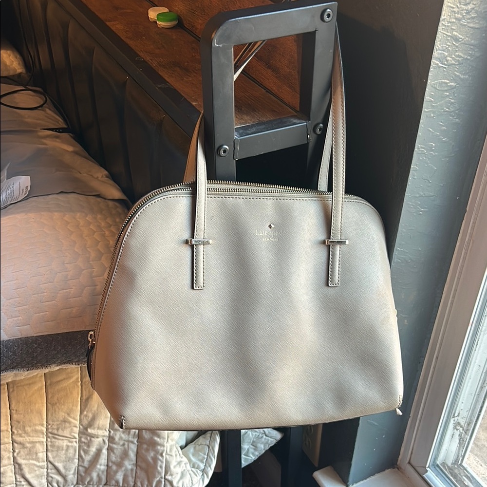 Kate Spade Beige Leather Tote Bag
